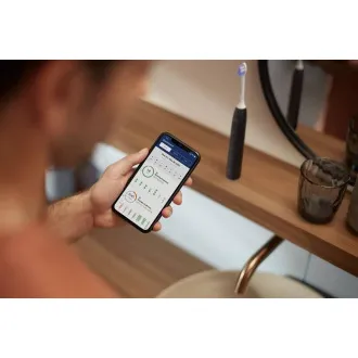 Philips Sonicare 6500 Gentle Clean set električnih četkica za zube, 2 dijela, crna i bijela