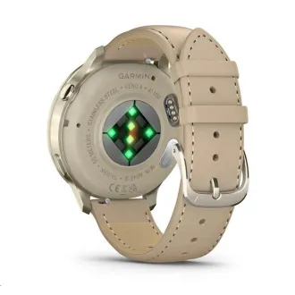 Garmin Venu 4 (41 mm) zlatni/bijeli silikonski remen i svijetlo pijeskasti kožni remen, EU Garmin Venu 4 (41 mm) zlatni/bijeli silikonski remen i svijetlo pijeskasti kožni remen, EU
