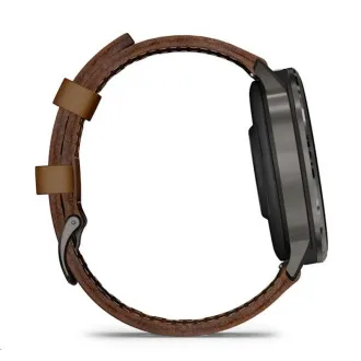 Garmin Venu 4 (45 mm) Slate / Crni silikonski remen i smeđi kožni remen, EU