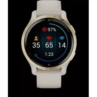 Garmin GPS sportski sat Venu® 2S Rose Gold / White Leather Band