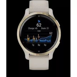 Garmin GPS sportski sat Venu® 2S Rose Gold / White Leather Band