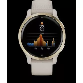 Garmin GPS sportski sat Venu® 2S Rose Gold / White Leather Band