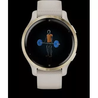 Garmin GPS sportski sat Venu® 2S Rose Gold / White Leather Band