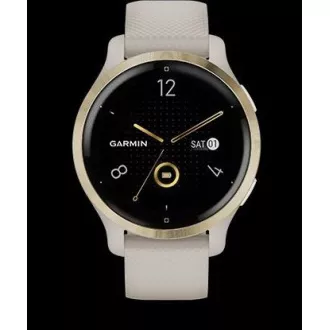 Garmin GPS sportski sat Venu® 2S Rose Gold / White Leather Band