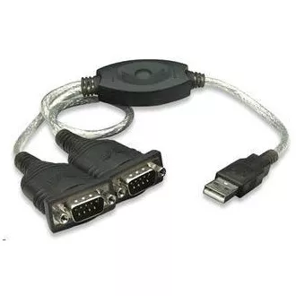 MANHATTAN pretvarač USB u 2x serijski port (USB AM/DB9M(2), RS232) MANHATTAN pretvarač USB u 2x serijski port (USB AM/DB9M(2), RS232)