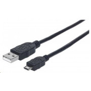 MANHATTAN Hi-Speed USB kabel za uređaje, tip-A muški / mikro-B muški, 3 m, crni