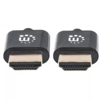 MANHATTAN Ultra tanki HDMI kabel velike brzine s Ethernetom, HEC, ARC, 3D, 4K, HDMI muški na muški, zaštićen, crni, 0,5 m MANHATTAN Ultra tanki HDMI kabel velike brzine s Ethernetom, HEC, ARC, 3D, 4K, HDMI muški na muški, zaštićen, crni, 0,5 m