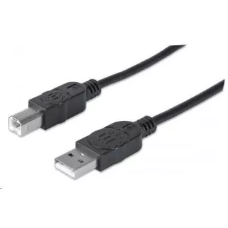 MANHATTAN USB kabel visoke brzine za uređaj, tip-A muški na tip-B muški, 0,5 m, crni MANHATTAN USB kabel visoke brzine za uređaj, tip-A muški na tip-B muški, 0,5 m, crni
