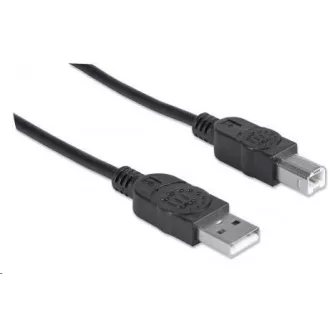 MANHATTAN USB kabel visoke brzine za uređaj, tip-A muški na tip-B muški, 0,5 m, crni MANHATTAN USB kabel visoke brzine za uređaj, tip-A muški na tip-B muški, 0,5 m, crni