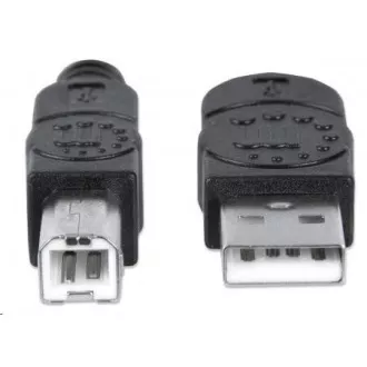 MANHATTAN USB kabel visoke brzine za uređaj, tip-A muški na tip-B muški, 0,5 m, crni MANHATTAN USB kabel visoke brzine za uređaj, tip-A muški na tip-B muški, 0,5 m, crni