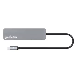 MANHATTAN USB-C 7-u-1 priključna stanica, 1xHDMI, 2xUSB-C, 2xUSB, čitač SD kartica, siva