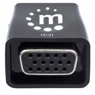 Manhattan HDMI na VGA adapter, mikro pretvarač, HDMI muški na VGA ženski, audio, crni