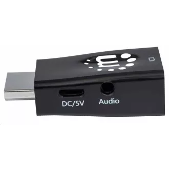 Manhattan HDMI na VGA adapter, mikro pretvarač, HDMI muški na VGA ženski, audio, crni