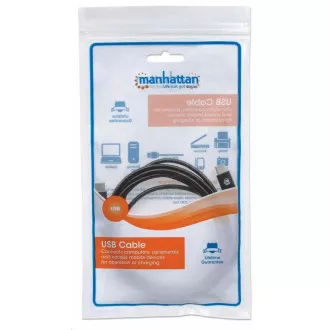 Manhattan USB-C kabel, USB 3.1 Gen 2, USB-C muški na USB-C muški, 10 Gbps, 5 A, 1 m, crni