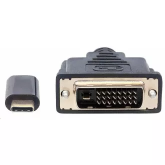 Manhattan kabel USB-C na DVI, 2m, crni