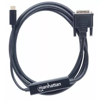 Manhattan kabel USB-C na DVI, 2m, crni