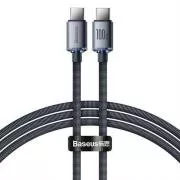 Baseus Crystal Shine Series kabel za punjenje / podatkovni kabel USB-C / USB-C 100W 1,2 m, crni