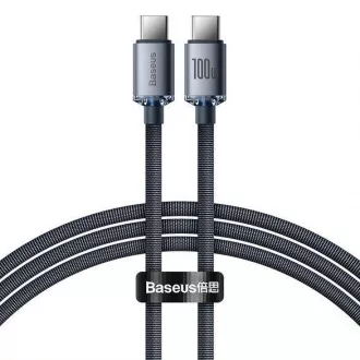 Baseus Crystal Shine Series kabel za punjenje / podatkovni kabel USB-C / USB-C 100W 1,2 m, crni Baseus Crystal Shine Series kabel za punjenje / podatkovni kabel USB-C / USB-C 100W 1,2 m, crni