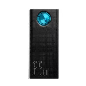 Baseus Amblight power bank s digitalnim zaslonom QC 30000mAh Overseas Edition + kabel Type-C/Type-C 100W 1m, crna