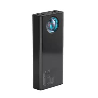 Baseus Amblight power bank s digitalnim zaslonom QC 30000mAh Overseas Edition + kabel Type-C/Type-C 100W 1m, crna