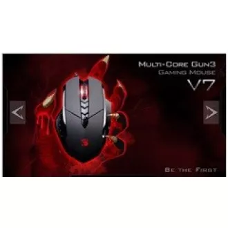 A4tech BLOODY V7 igrački miš, do 3200DPI, V-Track tehnologija, 160KB memorije, USB, CORE 3, metalni jastučići