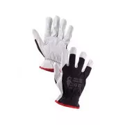 Kombinirane rukavice TECHNIK PLUS, crno-bijele, veličina 11