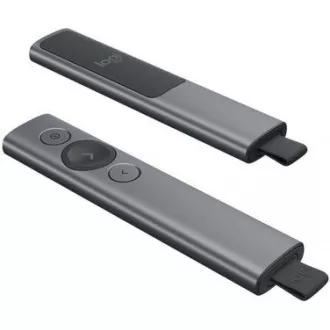Logitech Spotlight Plus prezenter, Wireless, Bluetooth, tamno siva