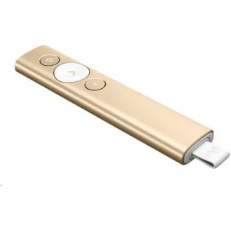 Logitech Spotlight Presenter, bežični, Bluetooth, zlatni