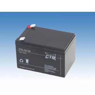 Baterija - CTM CTL 12-12L (12V/12Ah - Faston 250), životni vijek 10-12 godina