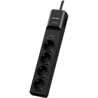 CyberPower Surge Buster™ 4 utičnice, 2xUSB, 1,8m, njemački, novi CyberPower Surge Buster™ 4 utičnice, 2xUSB, 1,8m, njemački, novi