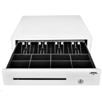 Virtuos ladica za novac C420D - sa kablom, metalni nosači, 9-24V, bijela