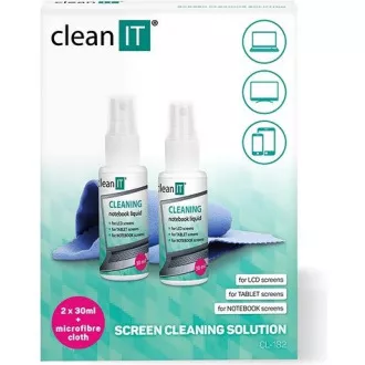 CLEAN IT Otopina za čišćenje ekrana 200 ml s krpom u poklopcu