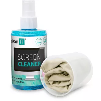 CLEAN IT Otopina za čišćenje ekrana 200 ml s krpom u poklopcu CLEAN IT Otopina za čišćenje ekrana 200 ml s krpom u poklopcu