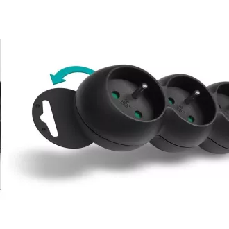 CONNECT IT produžni kabel 230 V, 5 utičnica, 2 m, sa prekidačem (crni) CONNECT IT produžni kabel 230 V, 5 utičnica, 2 m, sa prekidačem (crni)