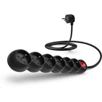 CONNECT IT produžni kabel 230 V, 6 utičnica, 5 m, sa prekidačem (crni) CONNECT IT produžni kabel 230 V, 6 utičnica, 5 m, sa prekidačem (crni)