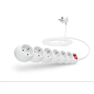 CONNECT IT produžni kabel 230 V, 6 utičnica, 3 m, sa prekidačem (bijeli) CONNECT IT produžni kabel 230 V, 6 utičnica, 3 m, sa prekidačem (bijeli)