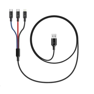 POVEŽI Wirez 3u1 USB-C & Micro USB & Lightning, 1,2 m POVEŽI Wirez 3u1 USB-C & Micro USB & Lightning, 1,2 m