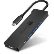 CONNECT IT USB-C hub, 5 u 1 (USB-C, 3xUSB-A, HDMI), vanjski, antracit