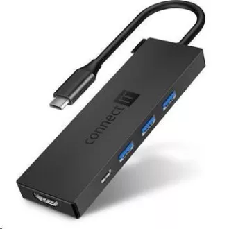 CONNECT IT USB-C hub, 5 u 1 (USB-C, 3xUSB-A, HDMI), vanjski, antracit