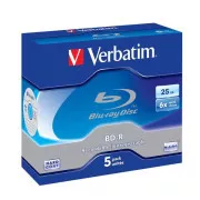 VERBATIM BD-R SL (5 paketa) Blu-Ray / Jewel / 6x / 25 GB