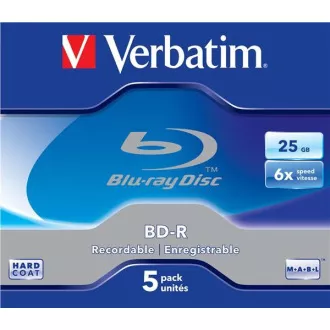 VERBATIM BD-R SL (5 paketa) Blu-Ray / Jewel / 6x / 25 GB