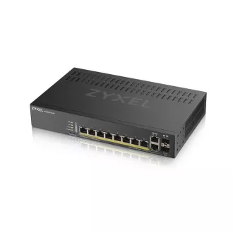 Zyxel GS1920-8HPV2 10-portni Smart Managed PoE Switch Switch, 8x gigabit RJ45, 2x gigabit RJ45/SFP, 130W za PoE