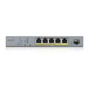 Zyxel GS1350-6HP pametni upravljani CCTV PoE preklopnik sa 6 priključaka, dugog dometa, 60 W, 5x GbE, 1x SFP