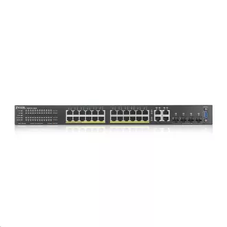 Zyxel GS2220-28HP 28-portni L2 upravljani gigabitni PoE prekidač, 24x gigabitni RJ45, 4x gigabitni RJ45/SFP, PoE 375 W