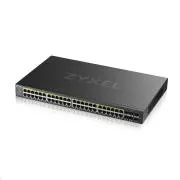 Zyxel GS2220-50HP 50-portni L2 upravljani gigabitni PoE prekidač, 44x gigabitni RJ45, 4x gigabitni RJ45/SFP, 2x SFP, PoE 375W