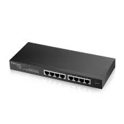 Zyxel GS1915-8 8-portni gigabitni web pametni prekidač, 8x gigabitni RJ45, bez ventilatora