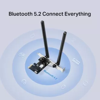 MERCUSYS MA86XE WiFi6E PCIe adapter (AXE5400, 2.4GHz/5GHz/6GHz, Bluetooth5.3)