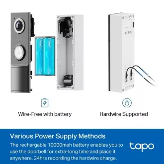 TP-Link Tapo D235 Pametno video zvono (5MP, 2K, WiFi, IR 10m, microSD)