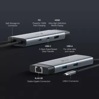 TP-Link UH6120C USB-C hub 6u1 (2xUSB3.2Gen1, 1xUSB-C3.2Gen1, 1xGbE, 1xHDMI, PD 100W) TP-Link UH6120C USB-C hub 6u1 (2xUSB3.2Gen1, 1xUSB-C3.2Gen1, 1xGbE, 1xHDMI, PD 100W)