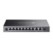 TP-Link OMADA preklopnik ES210GMP (9xGbE, 1xGbE/SFP kombinirani, 8xPoE+, 123W, bez ventilatora)